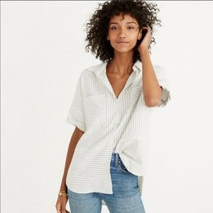 Madewell Flannel Courier Stripped Shirt - L